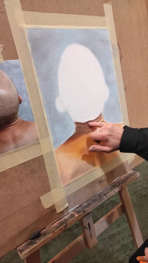 Suchý pastel na A3