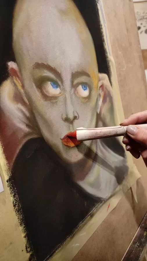 Suchý pastel - Předloha – Emma Stone (Chudáčci)